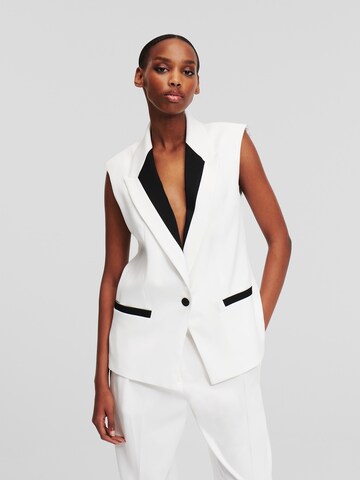 Gilet Karl Lagerfeld en blanc : devant
