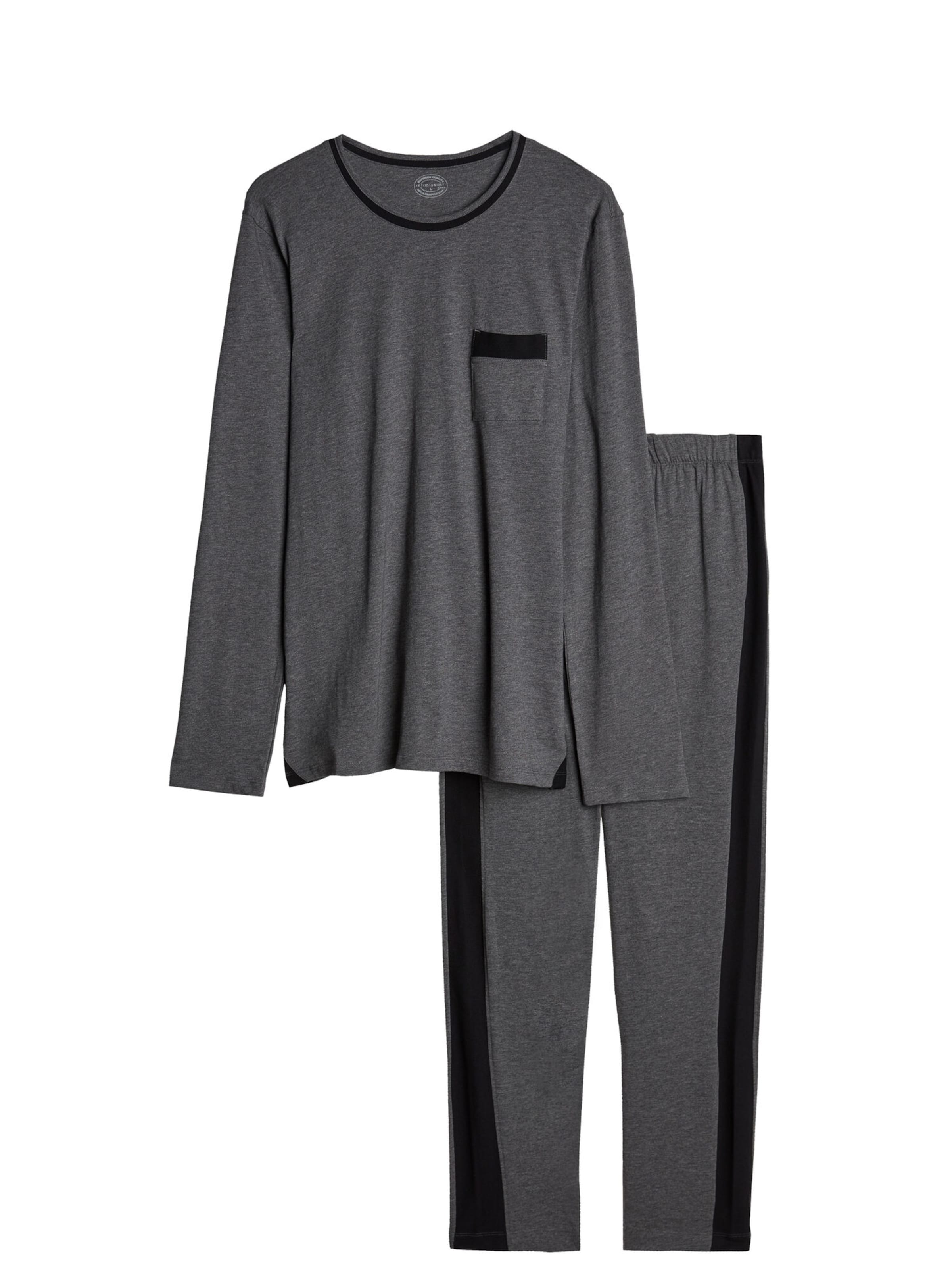IUMAN Intimissimi Uomo Pyjama lang in Grau: Vorderseite