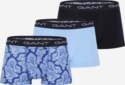 GANT Boxers en bleu / bleu clair / noir / blanc, Vue avec produit
