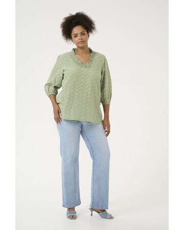 KAFFE CURVE Blouse 'Vitana' in Groen