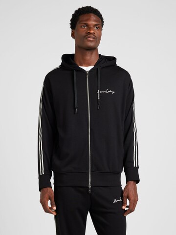 ARMANI EXCHANGE - Sudadera con cremallera en negro: frente
