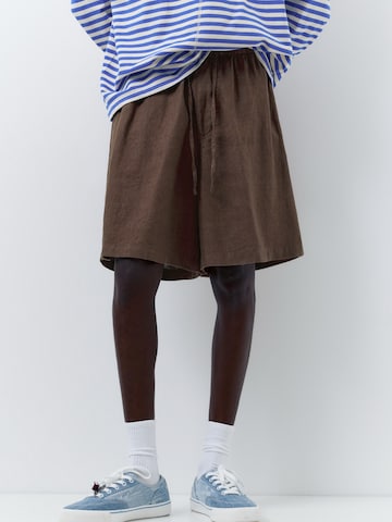 Pull&Bear Baggy Nadrág - barna: elől