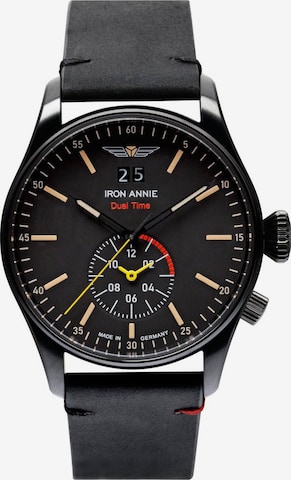 Iron Annie Analog Watch in Black: front