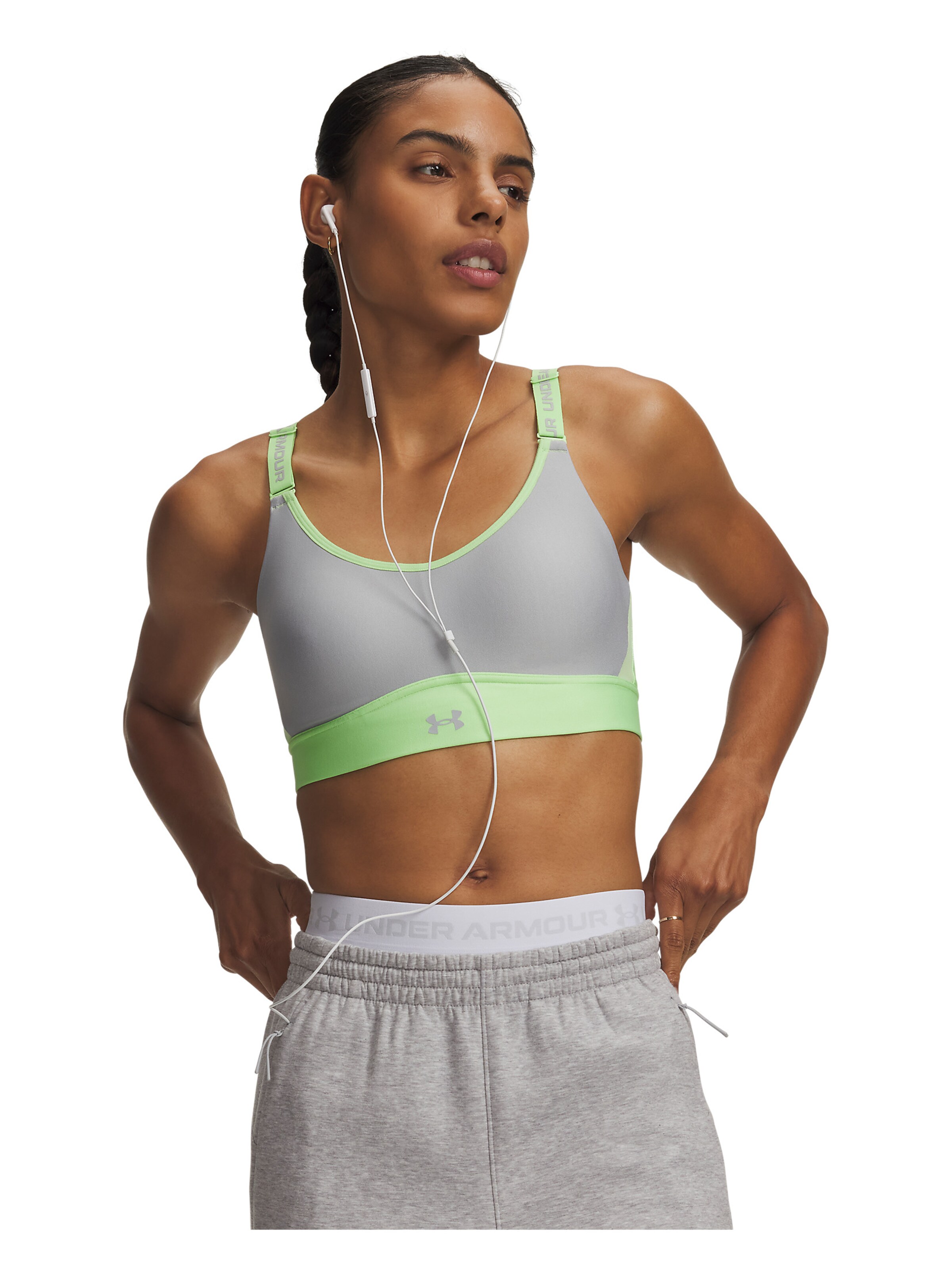 UNDER ARMOUR Bustier Sport bh 'Infinity 2.0' in Groen: voorkant