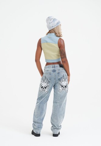 Ed Hardy Jacke 'Tiger Moto' in Blau