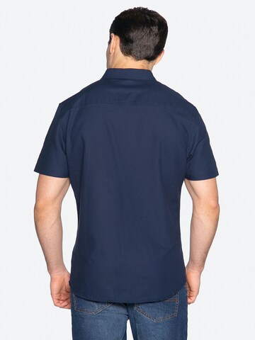 Threadbare Regular Fit Skjorte 'Inferno' i blå