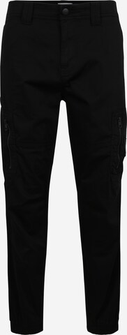 Calvin Klein Jeans Plus Tapered Cargo Pants in Black: front