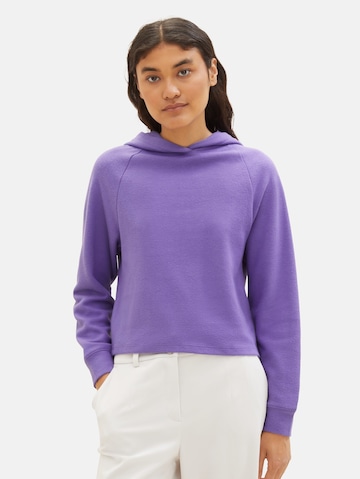 TOM TAILOR DENIMSweater majica - ljubičasta boja: prednji dio