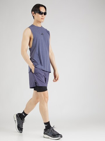 ADIDAS PERFORMANCETehnička sportska majica 'D4T Workout' - plava boja