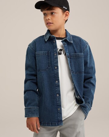 WE Fashion Regular Fit Skjorte i blå