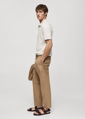 MANGO MAN Regular Pantalon 'Clay' in Beige