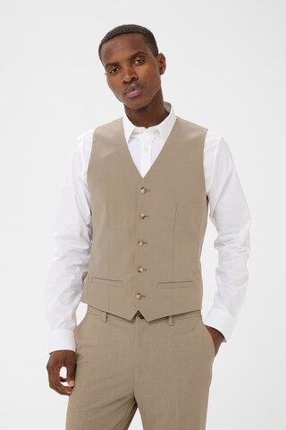Gilet de costume 'MABreck' Matinique en beige : devant