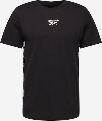 T-Shirt fonctionnel Reebok en noir : devant