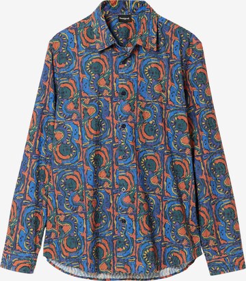 Desigual Regular fit Button Up Shirt in Blue: front