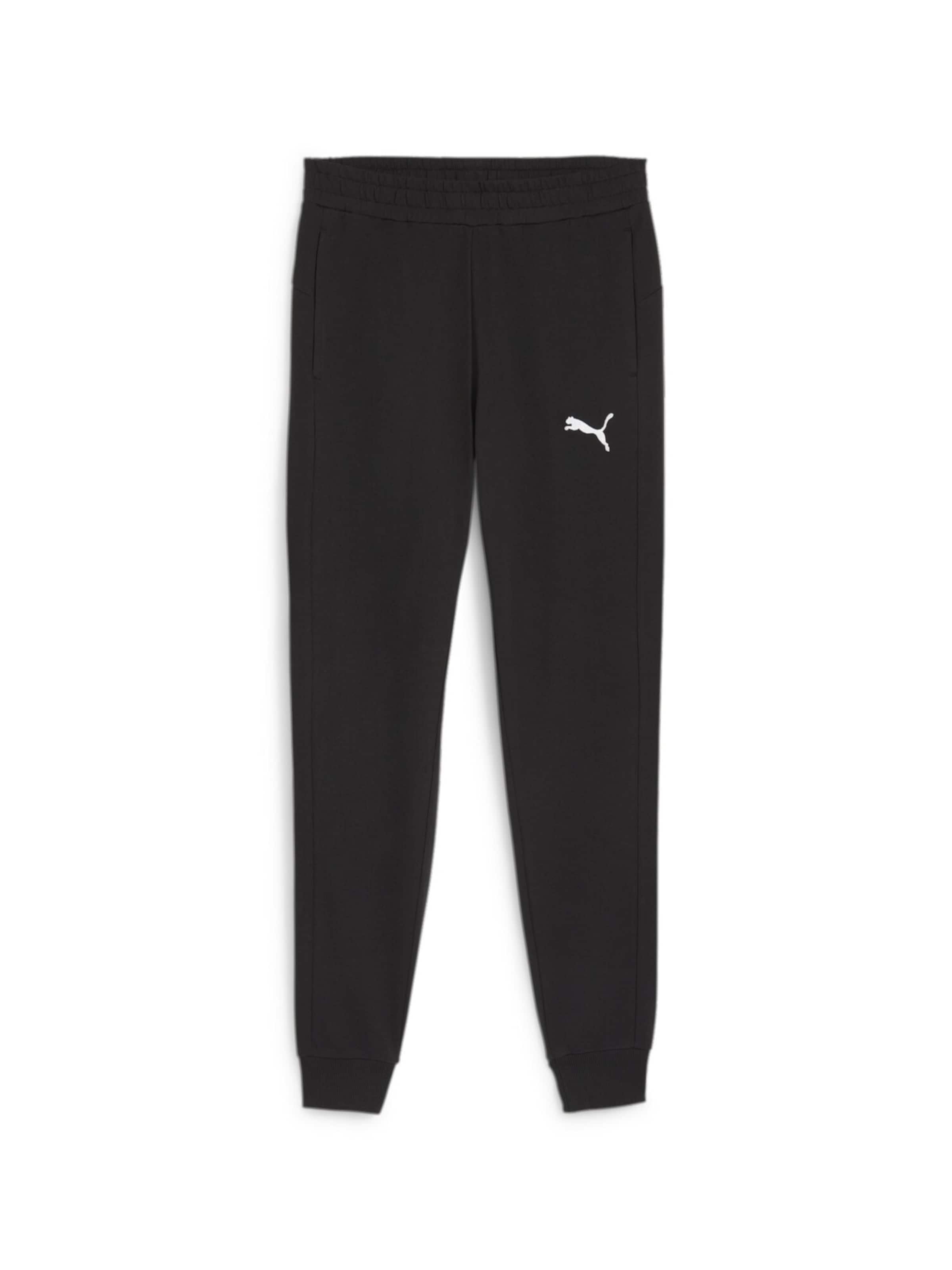 Pantalon de sport 'TeamGoal' PUMA en noir : devant