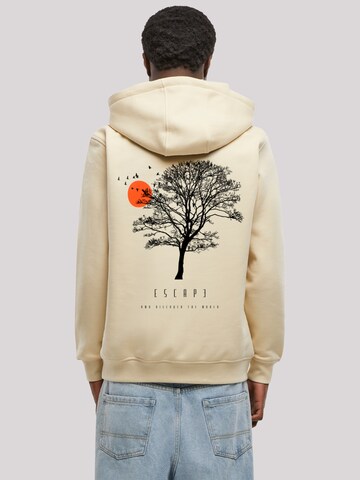 Pull-over 'Escape Discover The World Tree Birds' F4NT4STIC en beige : devant