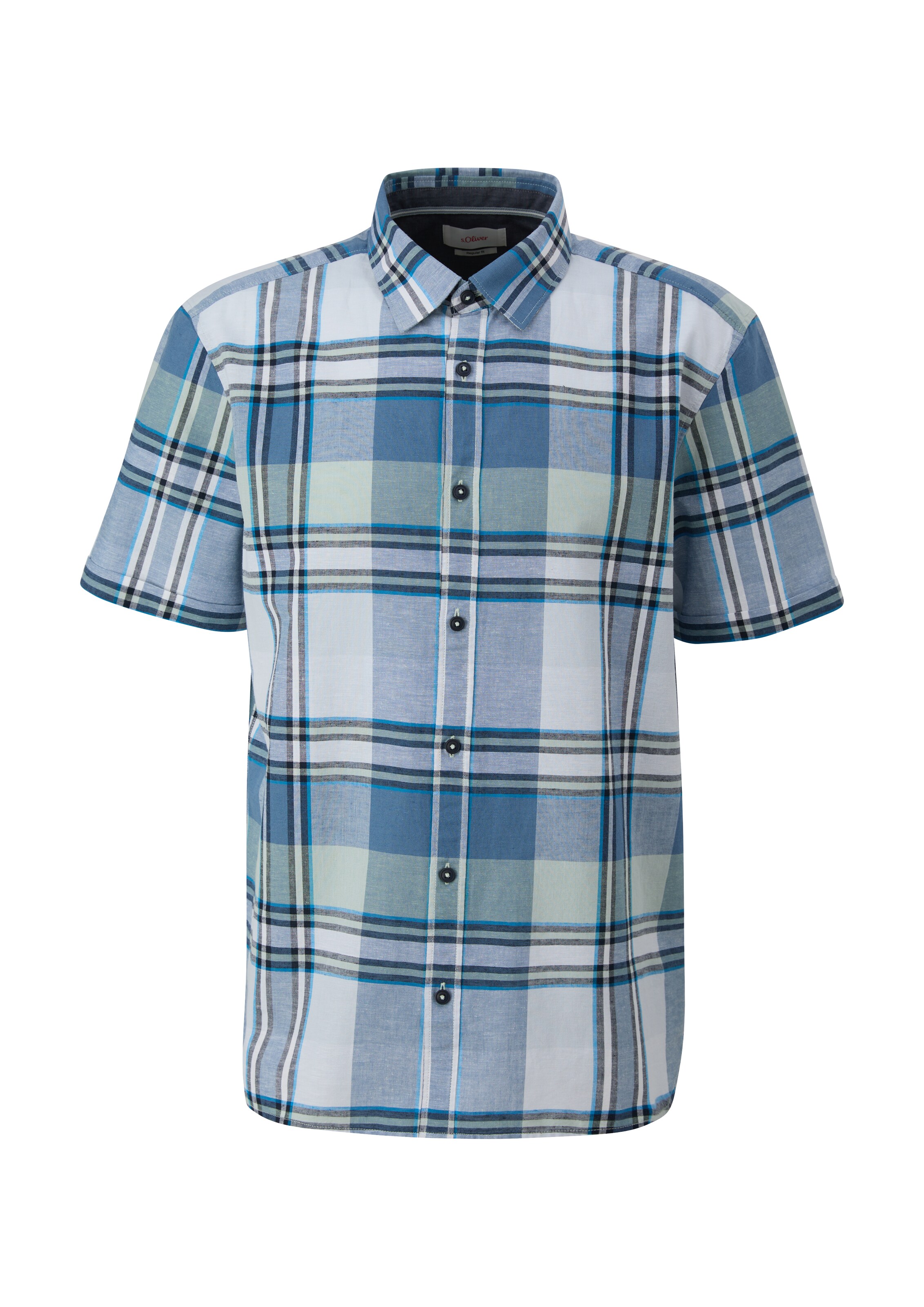 s.Oliver Regular fit Overhemd in Blauw: voorkant