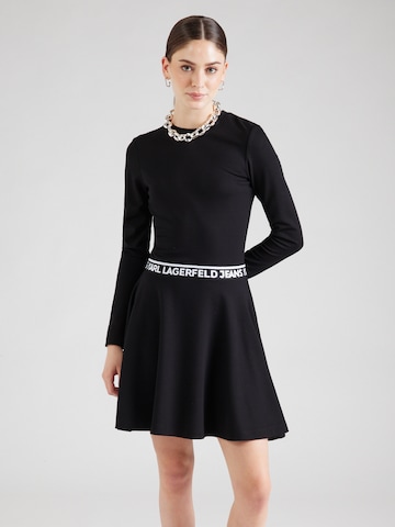 KARL LAGERFELD JEANS - Vestido em preto: frente