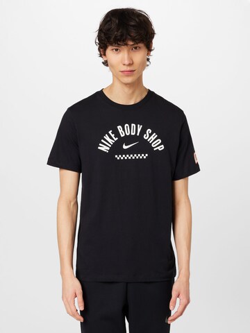 T-Shirt fonctionnel NIKE en noir : devant