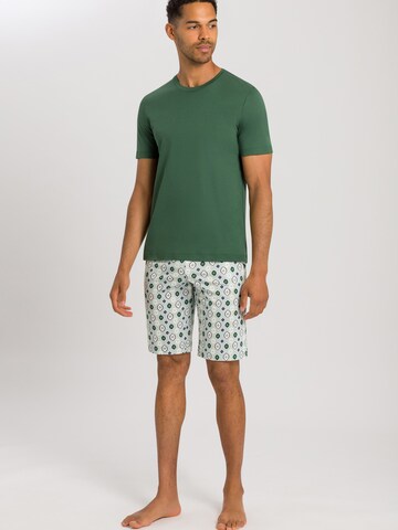 Hanro Short Pajamas ' Night & Day ' in Green: front