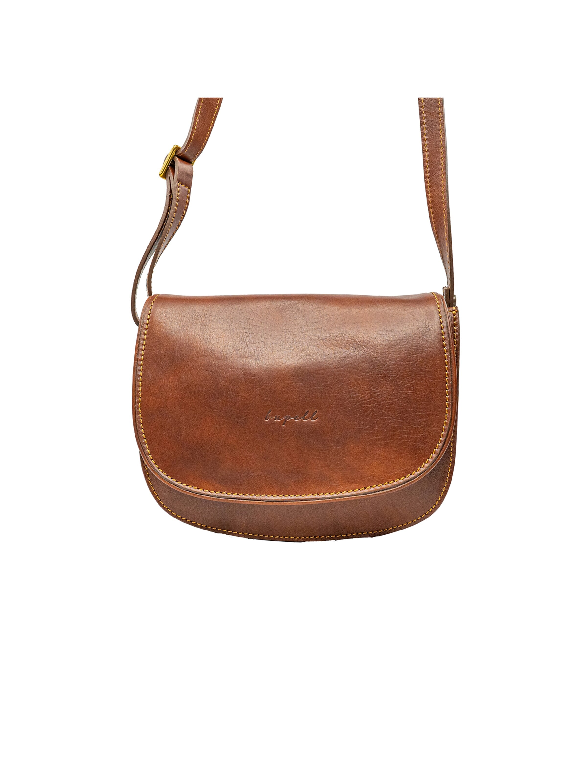 bupell Schultertasche 'Chiara'‌‌‌‌‌‌‌‌‌ in Braun: Vorderseite