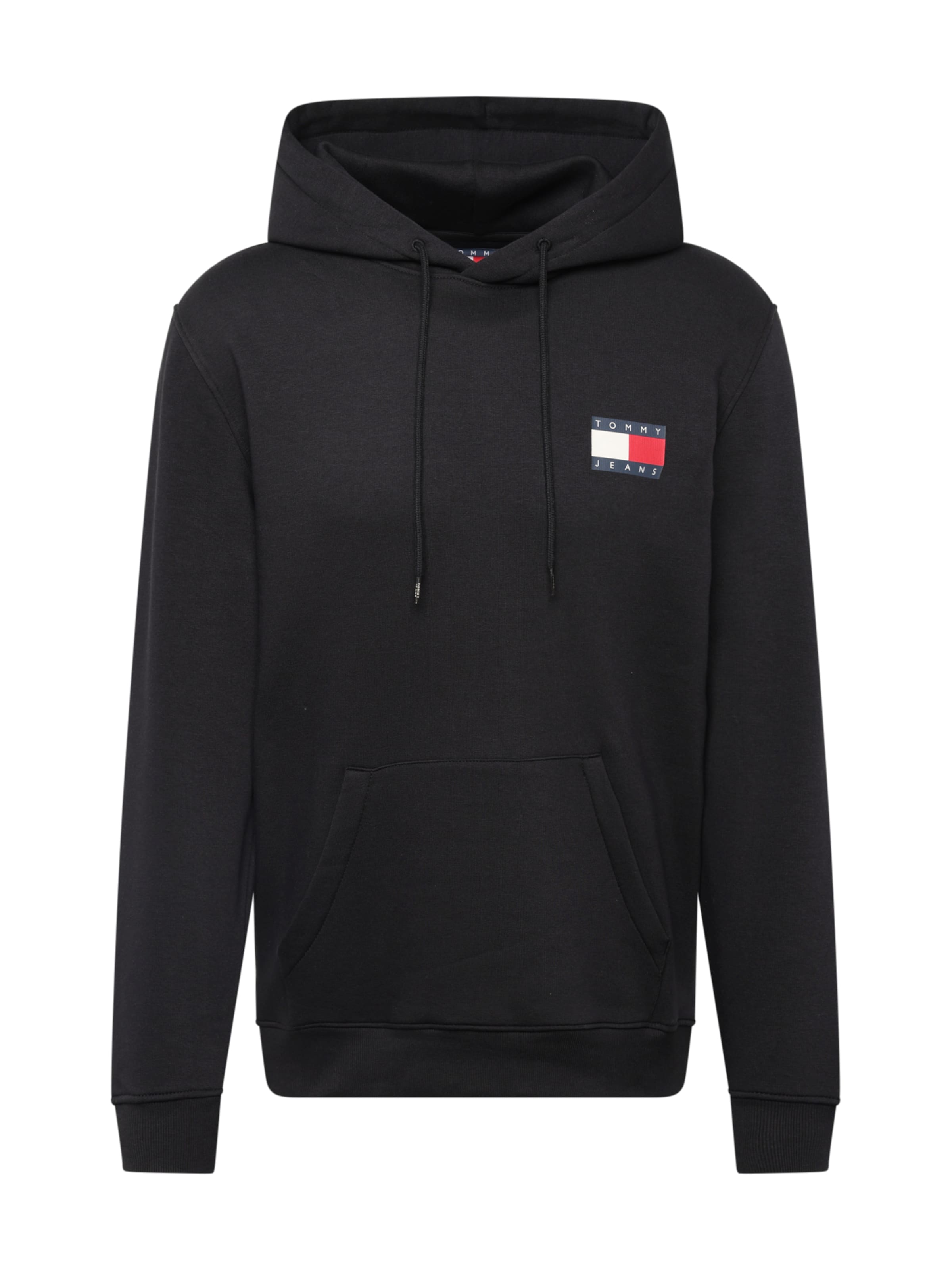 juoda Tommy Jeans Megztinis be užsegimo 'ESSENTIAL': priekis