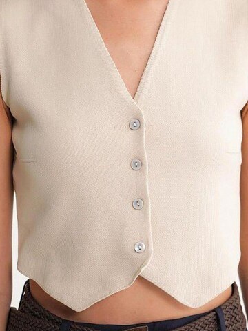 MixRay Gebreide bodywarmer in Beige