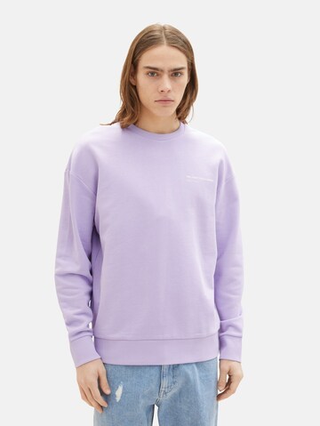 TOM TAILOR DENIMSweater majica - ljubičasta boja: prednji dio
