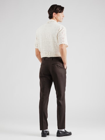 SELECTED - Slimfit Pantalón de pinzas 'SLHNEIL' en marrón