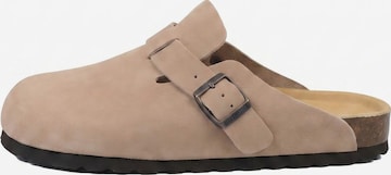 BIRKENSTOCK Clogs 'Boston' in Beige: front