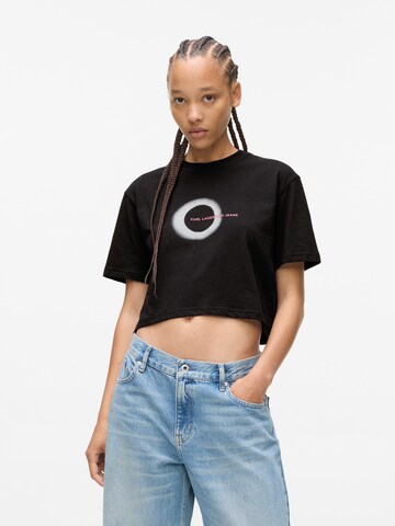 Maglietta di KARL LAGERFELD JEANS in nero: frontale