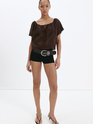 MANGO Blus 'EVA' i brun