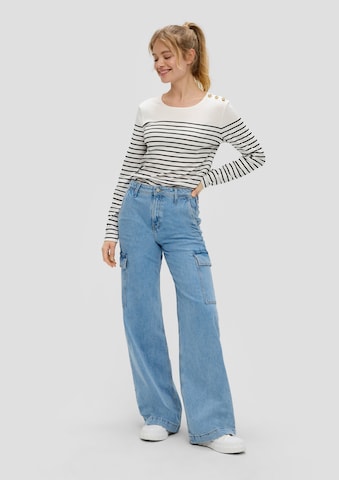 s.Oliver Wide leg Cargo Jeans 'Suri' in Blue