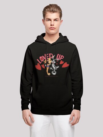 F4NT4STIC Sweatshirt 'Looney Tunes Bugs Bunny And Lola Valentine's Day Loved Up' in Schwarz: Vorderseite