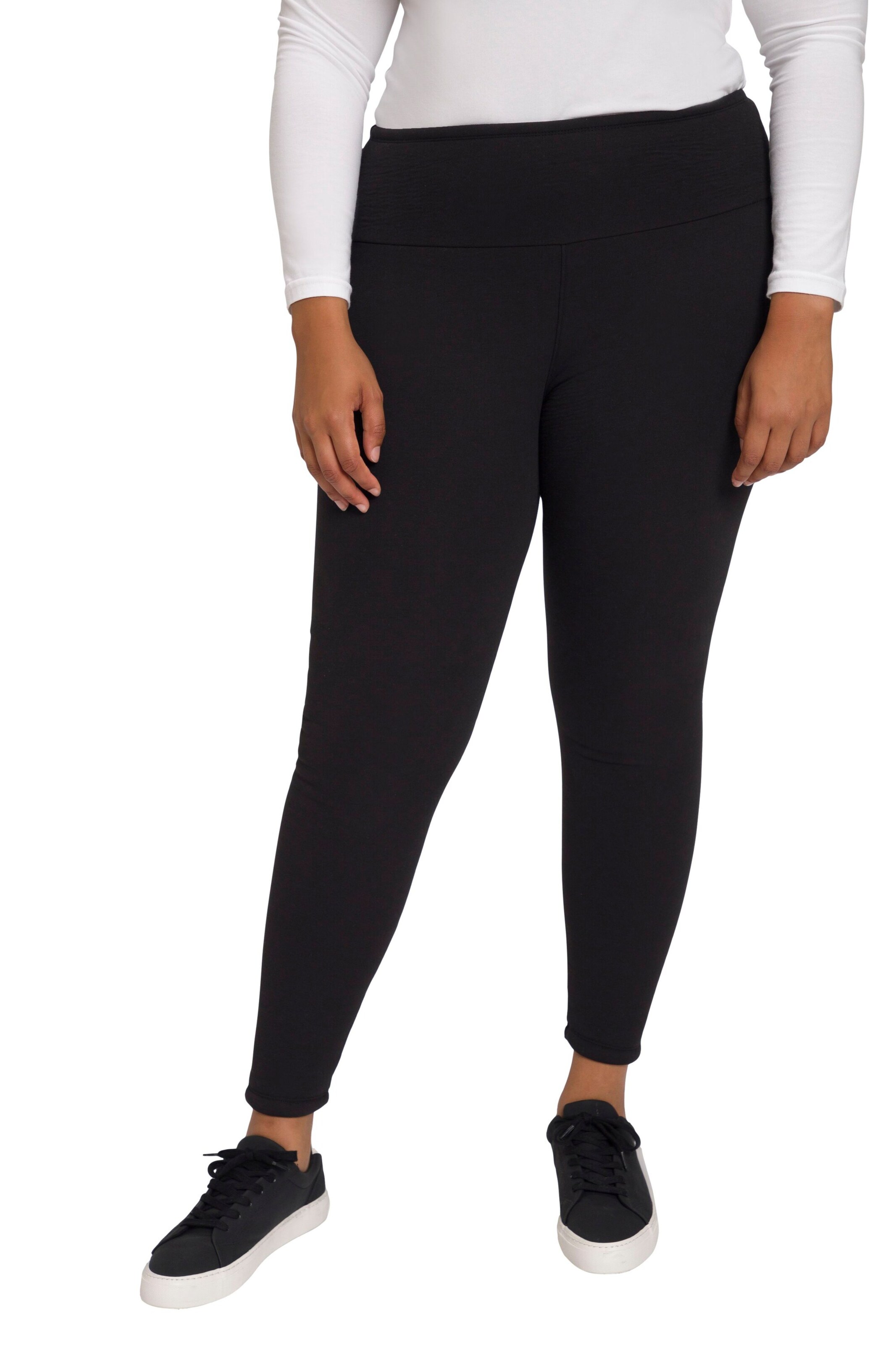 Skinny Leggings Ulla Popken en noir : devant