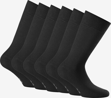 Chaussettes Rohner Basic en noir : devant