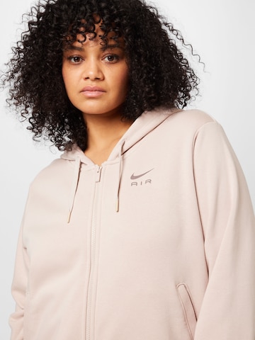 Nike Sportswear Athletic Zip-Up Hoodie in Grey