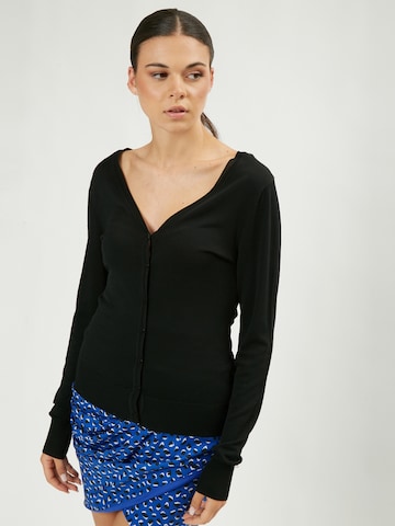 Influencer Knit cardigan in Black: front