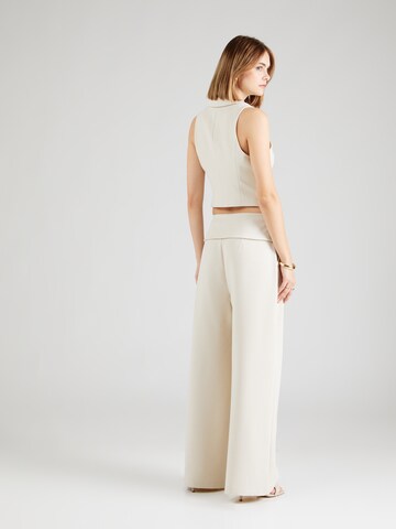 millane Wide leg Pleat-Front Pants in Beige