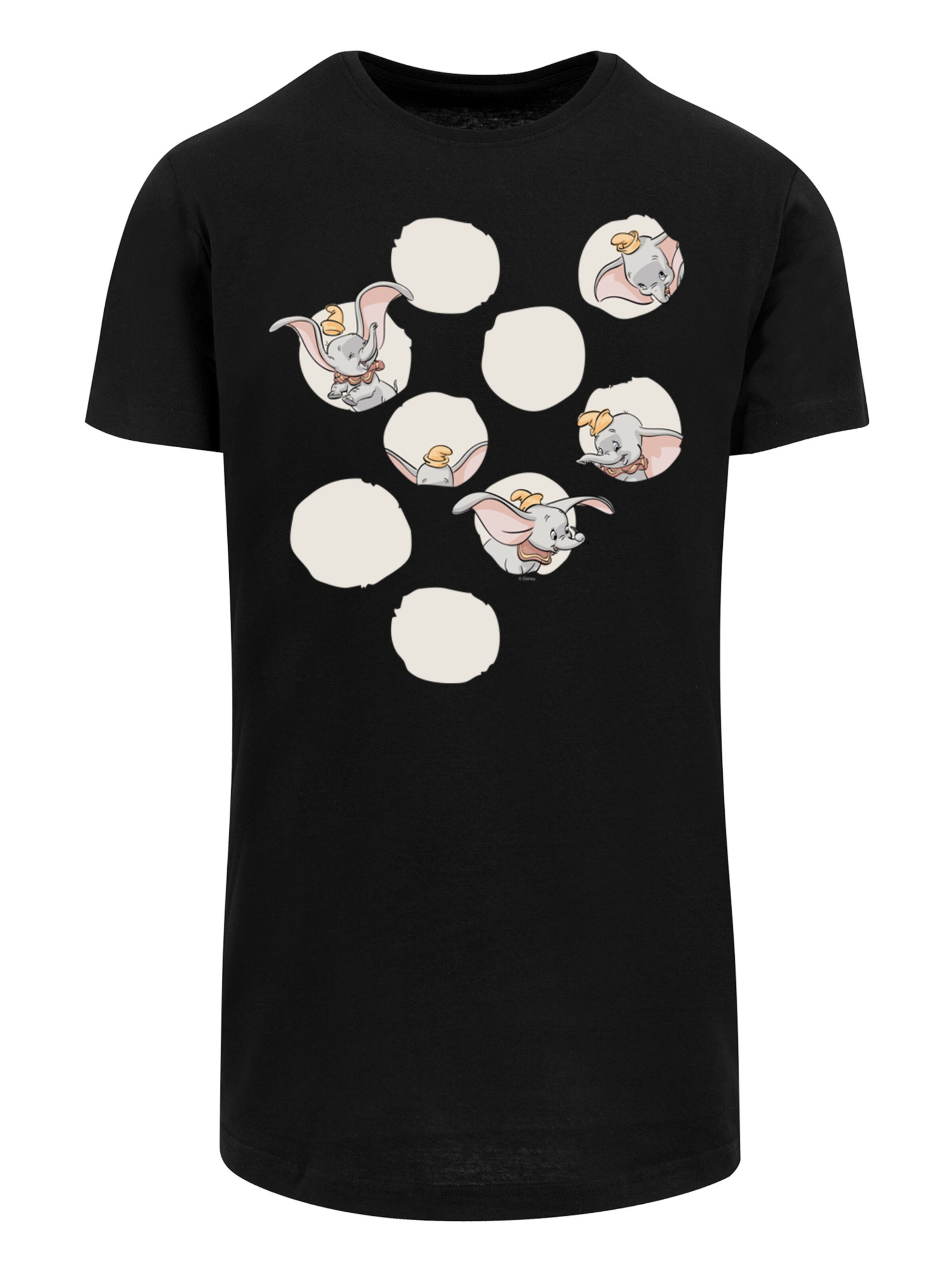 Maglietta 'Disney Dumbo Peekaboo' di F4NT4STIC in nero: frontale