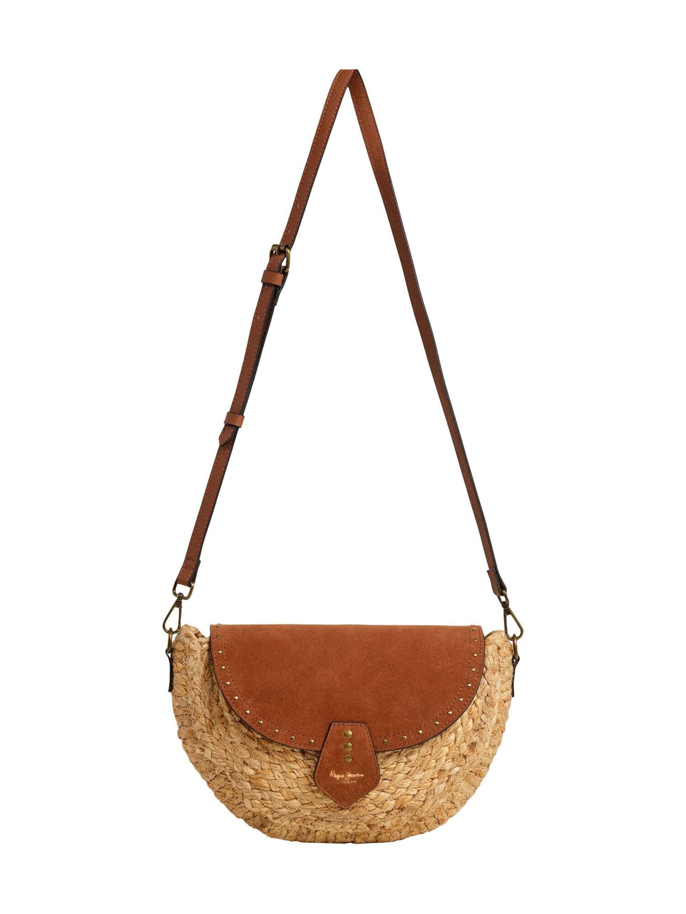 Pepe Jeans Schultertasche 'Saddie Barker' in Braun