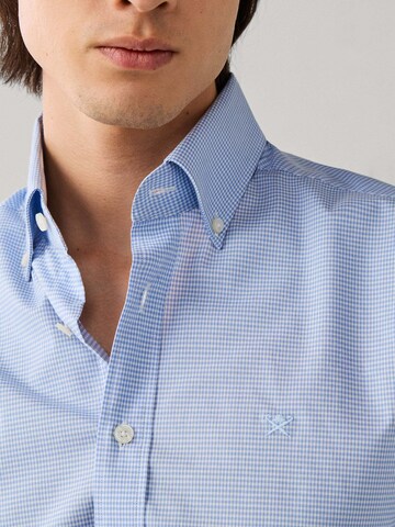 Hackett London Regular fit Button Up Shirt 'Gingham' in Blue