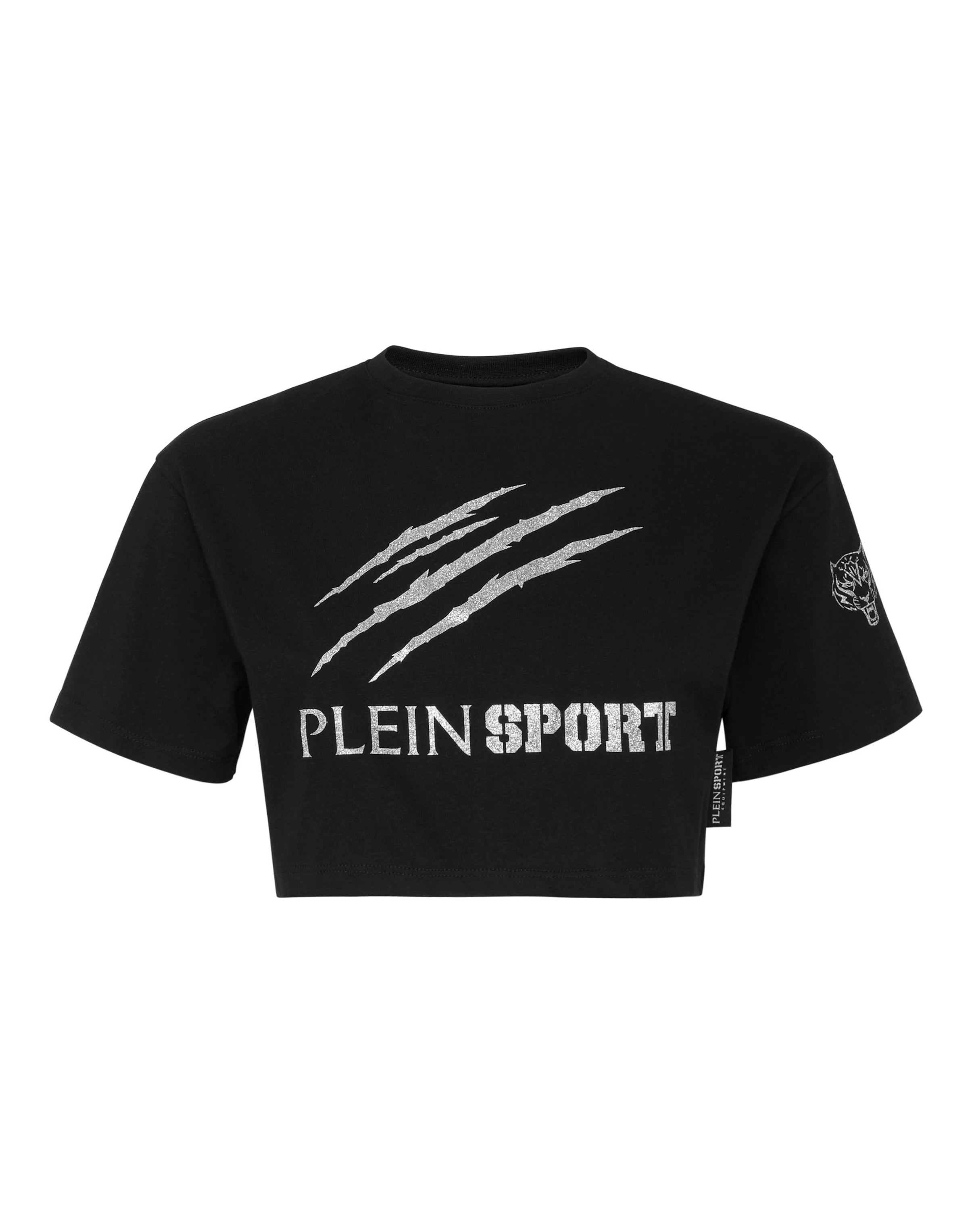 Plein Sport Top 'Scratch' in Black: front