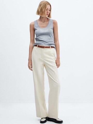 Wide Leg Pantalon à plis 'Carlos' MANGO en beige