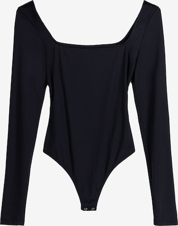 Shirtbody Bershka en noir : devant