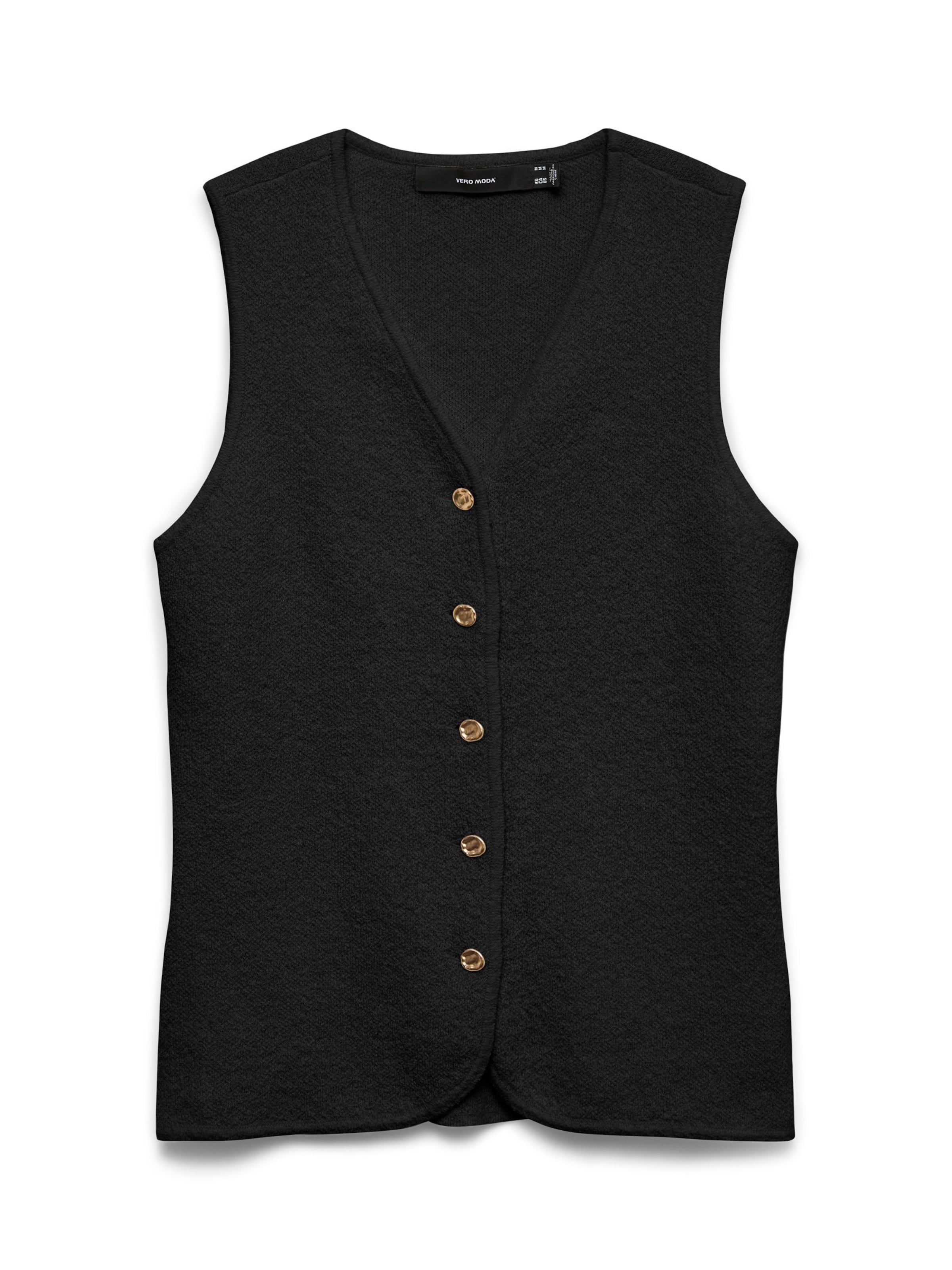 Gilet in maglia 'VMSilvia' di VERO MODA in nero: frontale