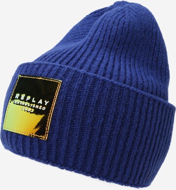 REPLAY - Gorra 'Berretto' en azul: frente