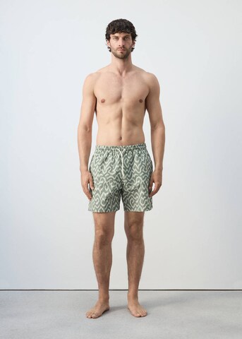 MANGO MAN Board Shorts 'Camu' in Green