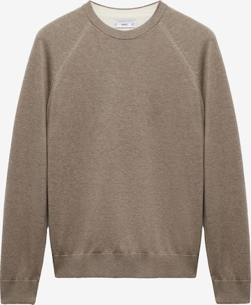 MANGO MAN Sweater 'Ten' in Brown: front