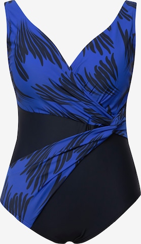Ulla Popken صدرية ثوب السباحة بلون أزرق: الأمام